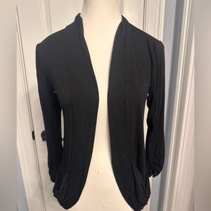 Black Open Front Cardigan